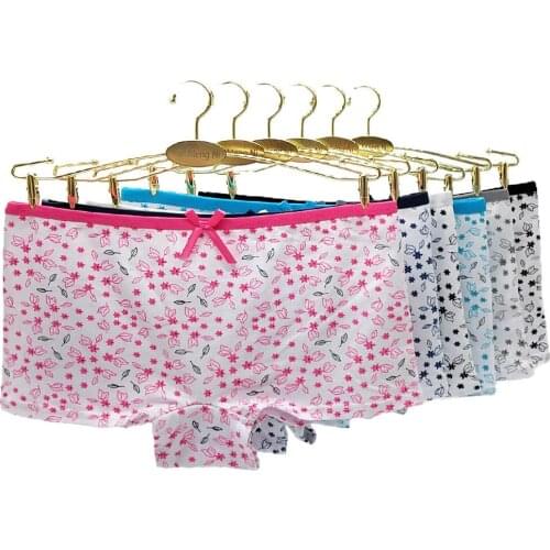 6 pieces/set Safety Panties cotton boxer women underwear female panty printing floral lingerie ladies underpant girls