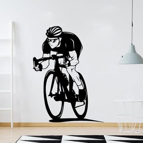 Bicycle Wall Sticker For Boy Bedroom Decoration Cycling Vinyl Wall Decals Living Room Sofa Background Wall Art Home Decor Y764