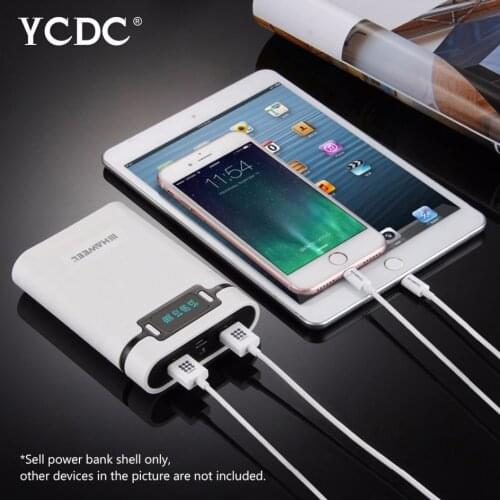 DIY Display Screen Power Bank Shell Micro USB Input 2/4Pcs 18650 Battery External Charger DIY Powerbank Box Outer Case