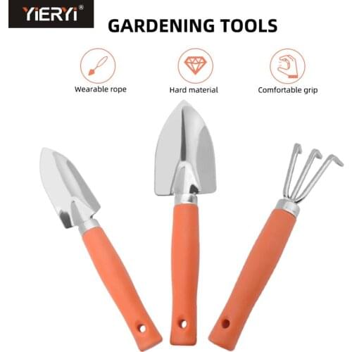 Yieryi Three-Piece Set Durable Home Gardening Tool Shovel rake For Digging Weeding Loosening Soil Aerating Transplanting