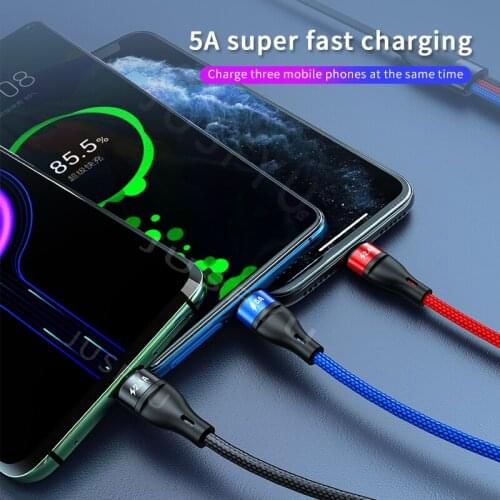 3in1 USB Micro Type C Charge Cable Universal Mobile Phone Fast Chargin Data Cord For iphone 12 11Pro Max Xiaomi 11 10 Huawei 40E