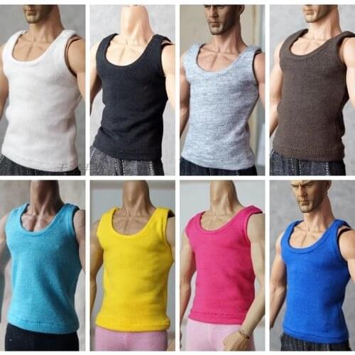 1/6 Male Sport Vest Top Shirt Multicolor Clothes Fit 12'' Muscle Action Figure Body Model
