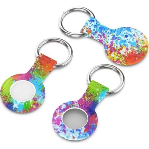 2 in 1 car keychain key ring with Protective Case for Airtag/Airtags Locator Tracker Silicone Protective Cover Protective Case