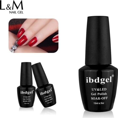 20pcs/lot base coat + top gel nail gel polish nail art ibdgel 15ml e.5oz gel polish soak-off nail gel polish with free shipping