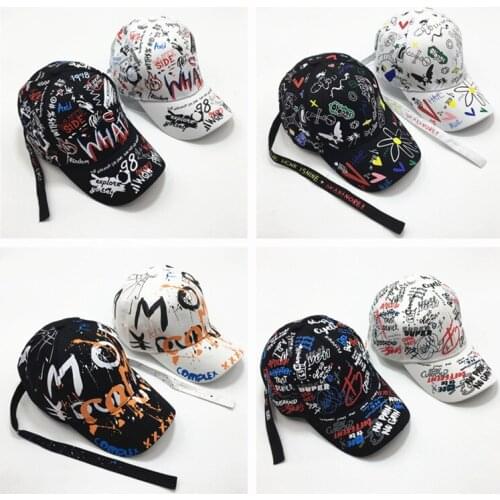 2021 New Fashion Unisex Scrawl Tie Dye Cotton cap Womens Dad Street Baseball caps Men‘s Casual Turkey Cap czapka z daszkiem