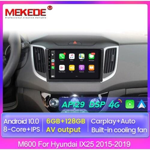 6+128 Android 10.0 NO DVD 2 Din Car Radio Multimedia Video Player Navigation GPS for hyundai Creta ix25 2015 2016 2017 2018 2019