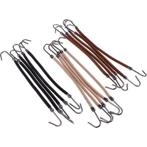 5pcs Elastic Clips Bows Girls Bands Gum With Hook Ponytail Holder Bungee Hair Thick Hair Headwear Women Hair Accessories