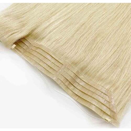 Bluelucky High Quality New Design PU Halo Hair Extensions Straight 100g/Piece
