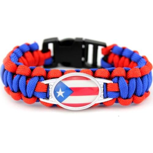 Veterans American Flag Bracelets Remeber our Veterans Jesus Outdoor Survival Paracord Charm Bracelets Women Men Boy Jewelry