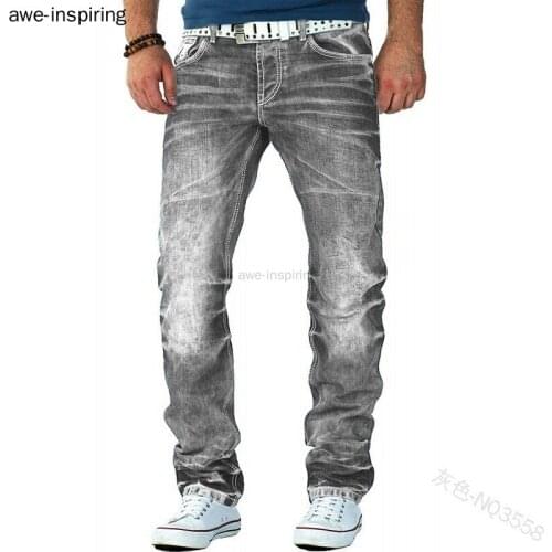 Male Pants Slim Fit Mens Motorcycle Jeans Pleated Casual Biker Broken Holes Straight Hip Hop Jeans Trouser For Men