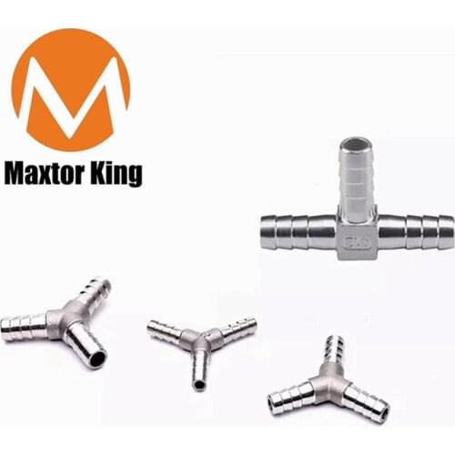 CK 6mm 8mm 10mm 12mm 13mm 15mm 16mm 25mm Hose Barb Tee Y Type 3 Three Way 304 Stainless Steel Pipe Fitting Connector Adapter