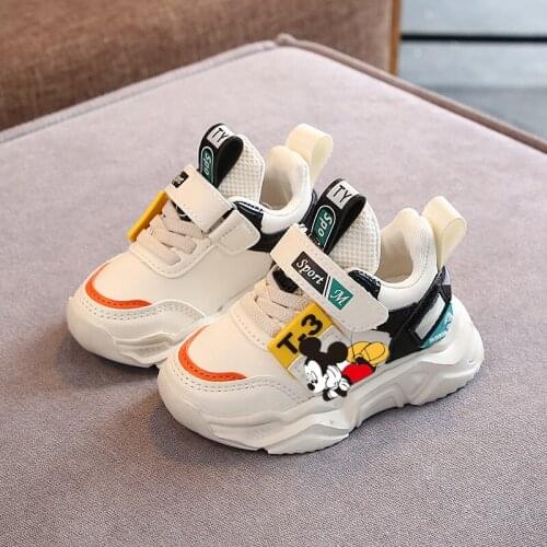 Disney Mickey children sports shoes girl boy 2021 spring new boys old shoes children casual shoes baby toddler shoes