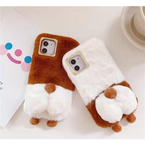 For iPhone 11 12 mini pro MAX X xr Keji Plush cartoon lovely fashion luxurious Drop proof mobile phone case for iphone 12 pro