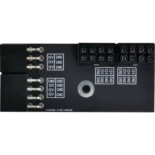 Dual ATX 8Pin Female to 6+8pin Male 180 Degree Angled Power Adapter for NVIDIA 3080 3090 Graphics Card GPU
