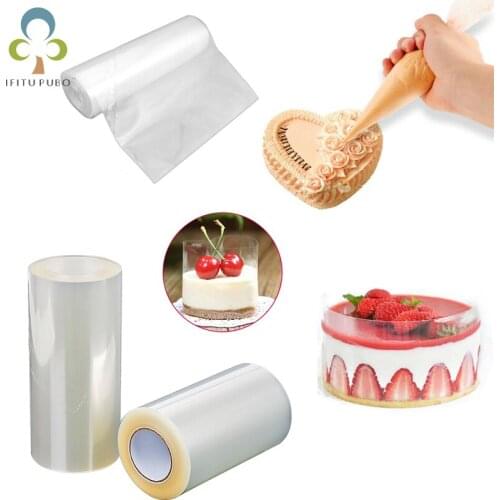 DIY Baking Tools Cakes Dessert Decoration Adjustable Mousse Ring Round Mould Mousse Cake Edge Collar Film Kitchen Accessory WYW