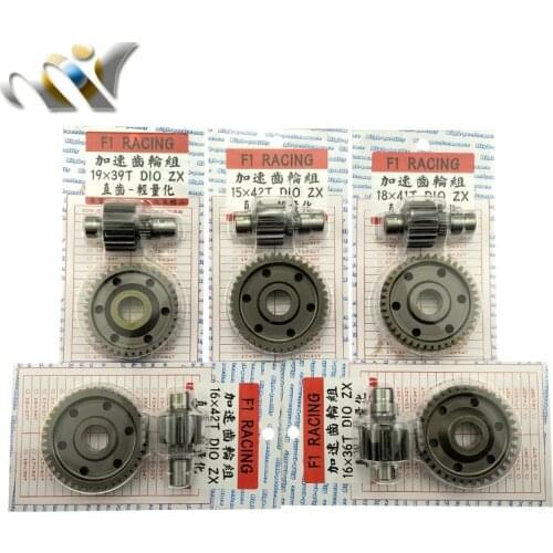For DIO50 DIO ZX 50 AF18 AF25 AF28 AF34 AF35 Scooter Performance Racing Transmission Gear Set 19x39T 16x36T 18x41T 15x42T 16x42T