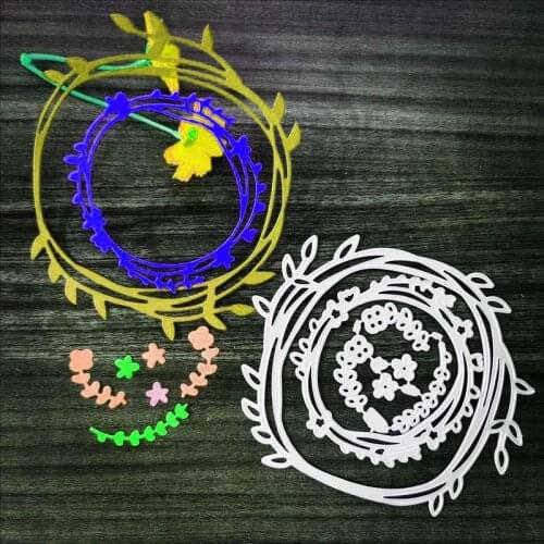 Circle background greeting card Metal Cutting Dies for DIY Scrapbooking Album Paper Cards Decorative Crafts Embossing Die Cuts