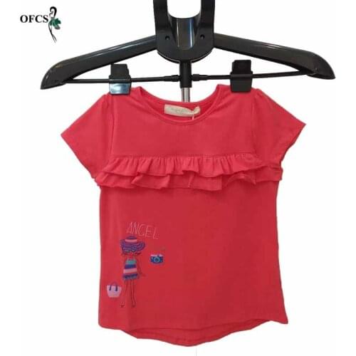 Best Kids T Shirts For Girls Child Cartoon Figure Short Sleeves Tees Summer New Cotton Tops T-shirt Children Clothes 4-12 Years