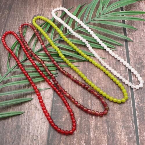 Multilayer Strand Bracelet Natural Stone Jades Tourmaline Crystal 6mm Round Beads Elastic Rope Bracelets Bangle Jewelry 21" A976