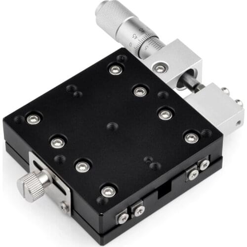 X Axis 70x70mm Trimming Platform Manual Linear Stages Bearing Tuning Sliding Table LX70-L LX70-C LX70-R Cross Rail