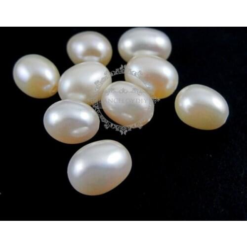 5x7mm drop shape white half drilled fresh water pearl beads DIY earrings supplies 3020065