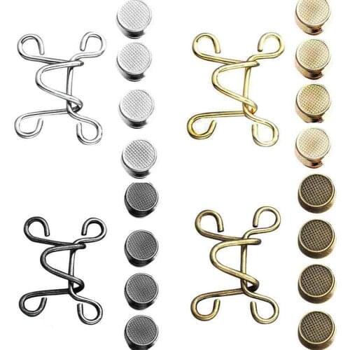 1Set 27/33mm Removable Detachable Nail-free Waist Buckle Adjustable Snap Button Waist Buckle Extender Closing Sewing Tools