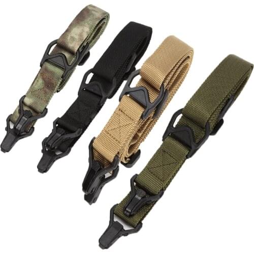 Adjustable Hunting Tactical 1 or 2 Point Gun Sling Rifle Sling Bungee Strap Safety Wargame Paintball Airsoft Survival Gun Strap