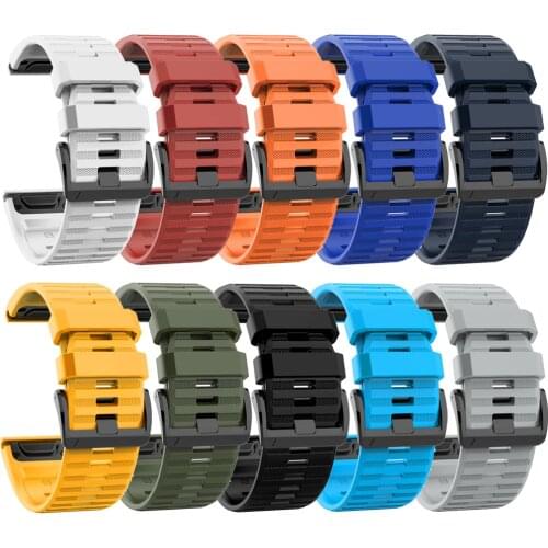 22mm 26mm Strap For Garmin Fenix 6 6X Pro / 5 5X Plus 3 3HR Soft Silicone Band Fenix 6 Fenix 5 WatchBand Easyfit Wristband
