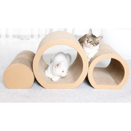 Collapsible Cat Tunnel High Quality Pet Tunnel 2 Holes Cat Puppy Rabbit Teaser Funny Hide Tunnel Toys With Ball