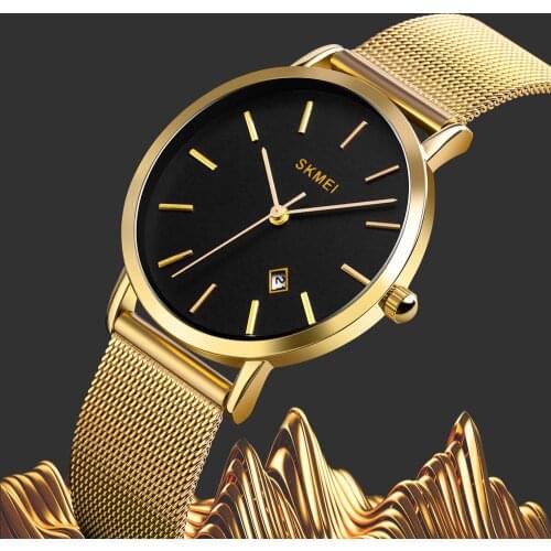 SKMEI Top Luxury Simple Women Watch Analog Quartz Wrist watches Ladies Waterproof Stainless Steel Casual Watch Relogio Feminino
