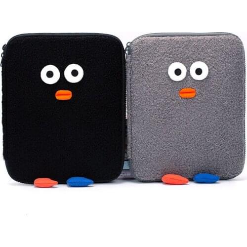 Tablet Storage Bag iPad Protective Cover Cartoon Sleeve for iPad 9.7 10.5 11 inch Liner Bag Plush Surface Fashion Style Pouch