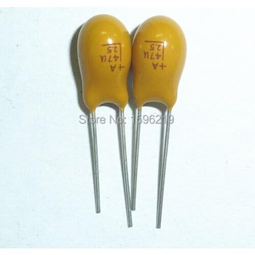 50pcs Tantalum capacitor 47uF 25V Brand New 25V47uF DIP Radial