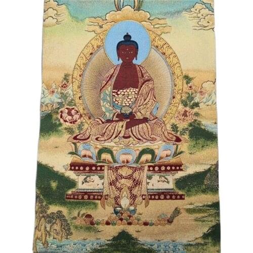 Tibet, Nepal, Thangka portrait, brocade painting, silk religious figure, Buddha statue, Thangka embroidery, fine Buddha statue