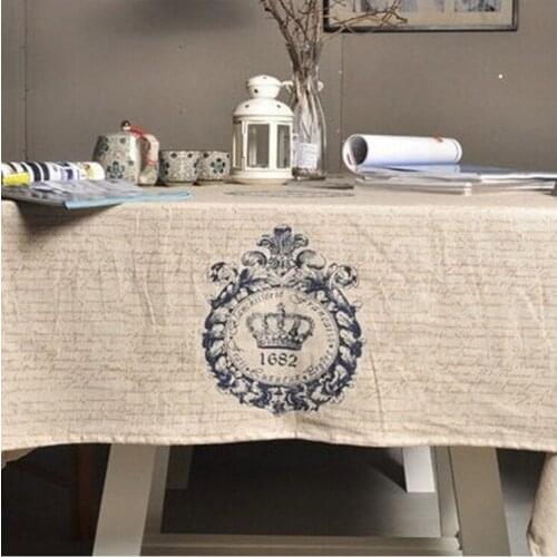 Household Supplies Cotton Linen Products Zakka Restoring Ancient Ways British Crown Cotton And Linen Table Cloth Cover Tea Table