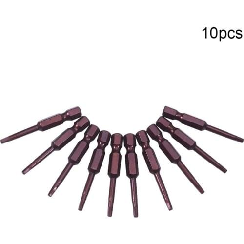 Utoolmart 10Pcs 1/4'' H2.5 H3 Hex Shank Screwdriver Bits S2 50/65mm Length Magnetic Hexagonal Head Screw Driver Bit Repair Tools