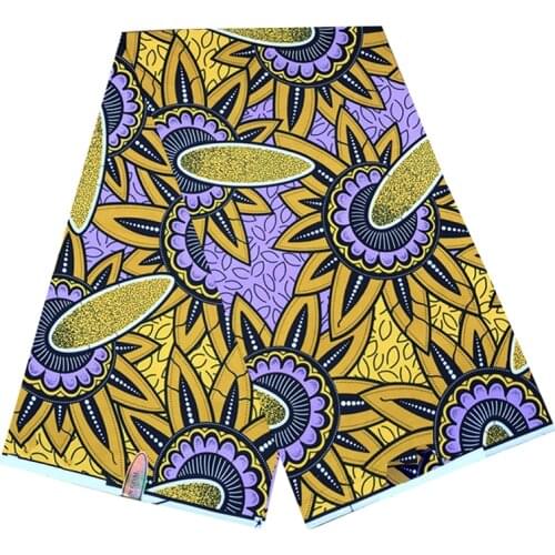 High Quality African Style Ankara Wax Printed Cotton Fabric 100%Soft Breathable Dress Material For Sewing By The Yards R-V 4-21
