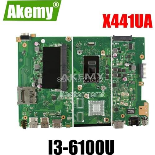 X441UA Motherboard i3-6100U For Asus X441UA X441U Laptop Mainboard test 100% OKinterface is not available, only pin interface
