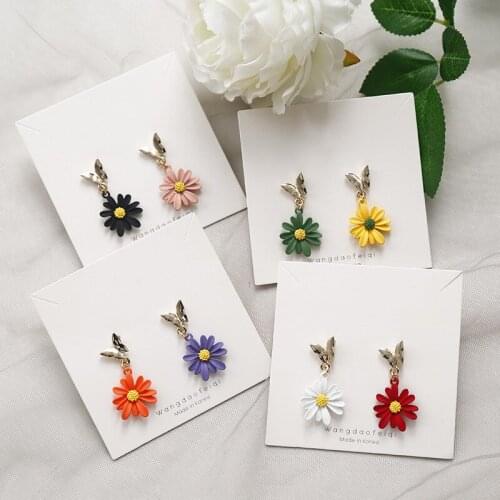 2020 Summer Fairy Butterfly and Flower Earrings for Women Korea Colorful Metal Big Hanging Drop Earrings Ladies Party Jewelry
