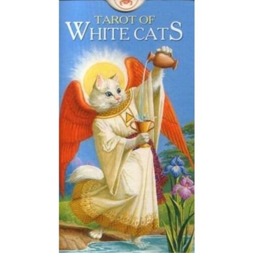 100% Original Full English Tarot of White Cats tarot cards deck With English Booklet Instructions Tarot Divination Board Game