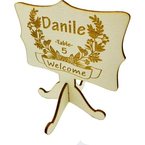 20Pcs Personalized Seat Card Wood Different Name Place Cards Wedding Decoration Centerpieces Table Decor Engrave Restaurant