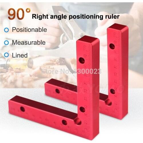 Aluminum Square Right Angle 90 Degree L-shaped Auxiliary Fixture Positioning Panel Fixing Clip Woodworking Carpenter Tools