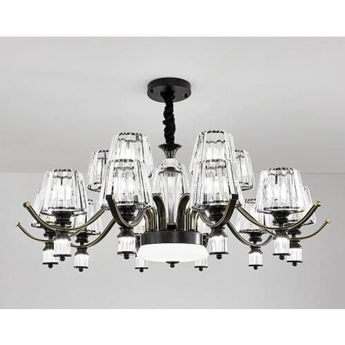 American living room chandelier crystal modern simple bedroom Nordic light luxury atmosphere restaurant home creative lighting p