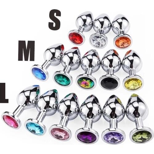 Anal Plug Sex Toys Medium Round Shaped Metal Stainless Smooth Steel Butt Small Tail Female/Male Dildo Intimate Goods