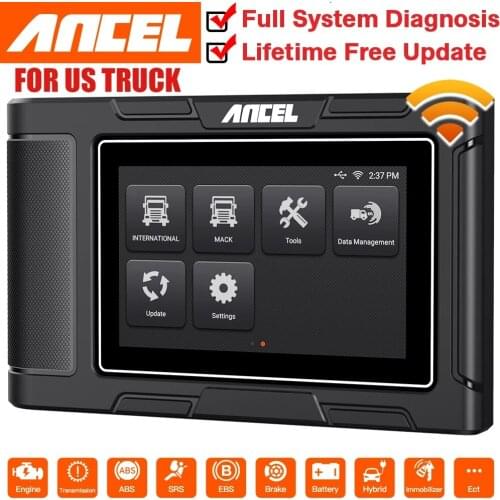 Ancel HD3100 Heavy Duty Diesel Car Tools Heavy Truck and Car 2 In 1 OBD2 Automotive Scanner For International Ford Mack