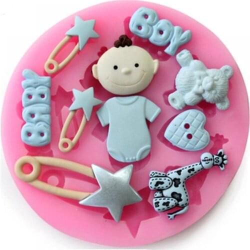 Pin baby girl silicone mold soap fondant molds sugar craft tools chocolate fondant cake moulds silicone molds for confectionery
