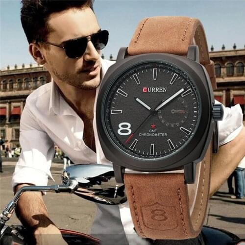 CURREN Top Brand Watches Men Relojes Mujer 2019 Luxury Business Wrist Watch Men Leather Quartz Luminous Sport Watch Mens Clock