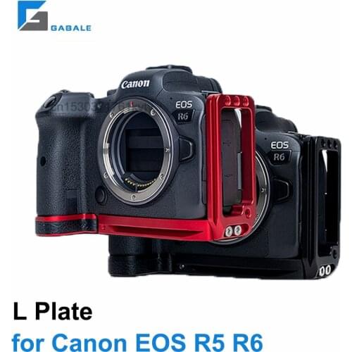 GABALE L Plate Holder Quick Release L Plate Clamp Fast Loading Seat Rotatable Bracket for Canon EOS R5 R6 Camera
