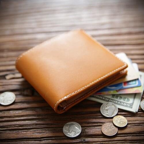 2020 Genuine Leather Wallet For Men Male Vintage Cowhide Handmade Short Bifold Mens Purse Wallets With Card Holder Coin Pocket