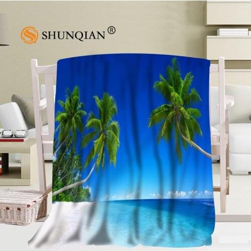 Palm Trees Blanket Soft DIY Sofa Bed Throw Blanket Kid Adult Warm Custom Blanket 56x80Inch50X60Inch40X50Inch