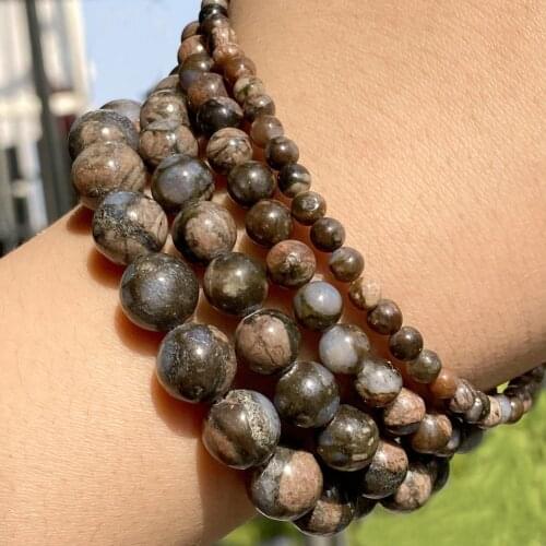 Natural Blue Chalcedony Stone Round Beads Spacer Loose Beads For Jewelry Making Diy Bracelet Charm Necklace Accessories 4-10mm